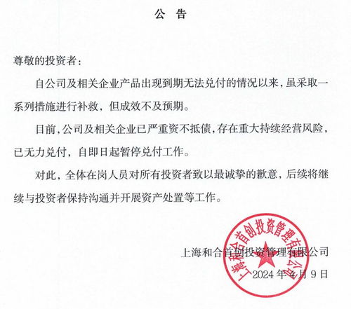 和合系公司被立案偵查 曾自曝嚴(yán)重資不抵債，投資管理風(fēng)險浮出水面
